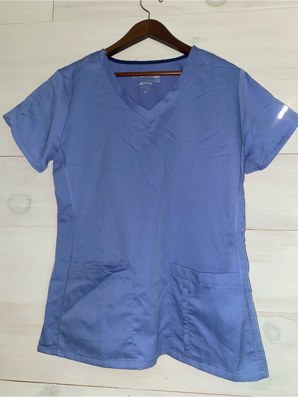 Grey's Anatomy Active by Barco Women's Scrub Top Blue Size Medium